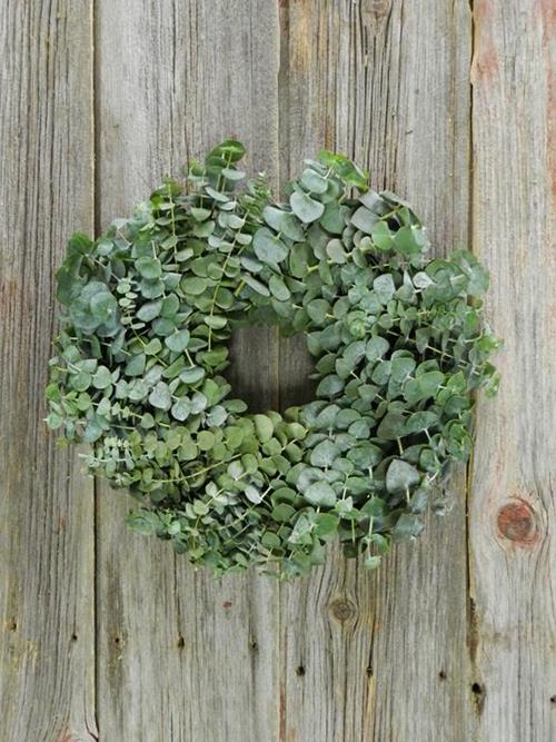 16 FRESH BABY EUCALYPTUS GREEN WREATH